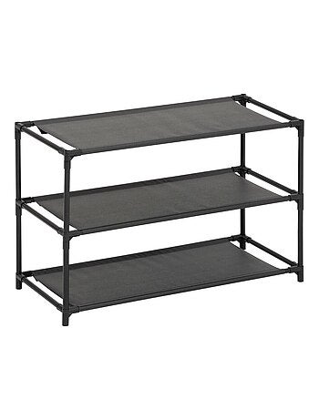 Range chaussures 9 paires métal et plastique