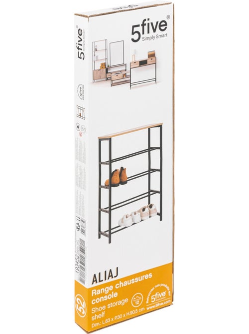 Range-chaussures console effet bois aliaj - Kiabi