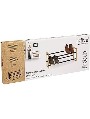 Range-chaussures extensible 12 paires en métal woody