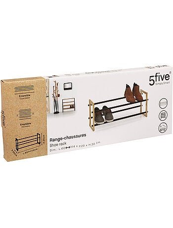 Range-chaussures extensible 12 paires en métal woody