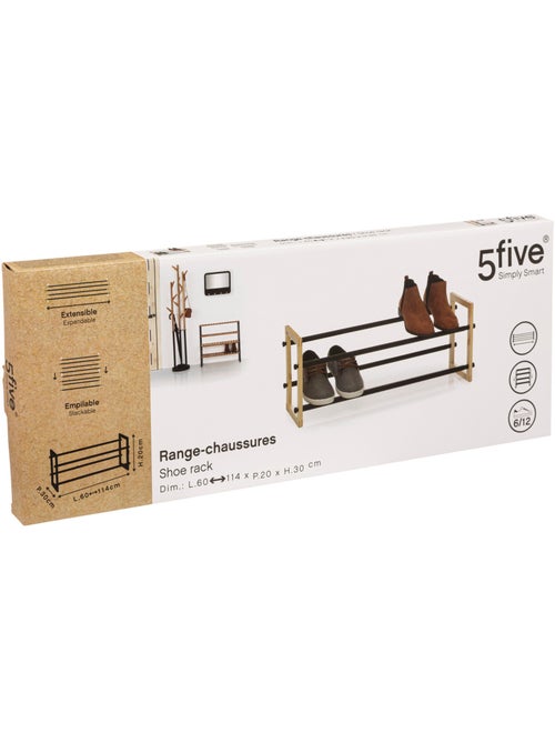 Range-chaussures extensible 12 paires en métal woody - Kiabi