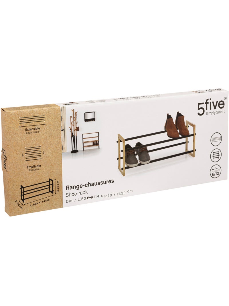 Range-chaussures extensible 12 paires en métal woody Beige - Kiabi