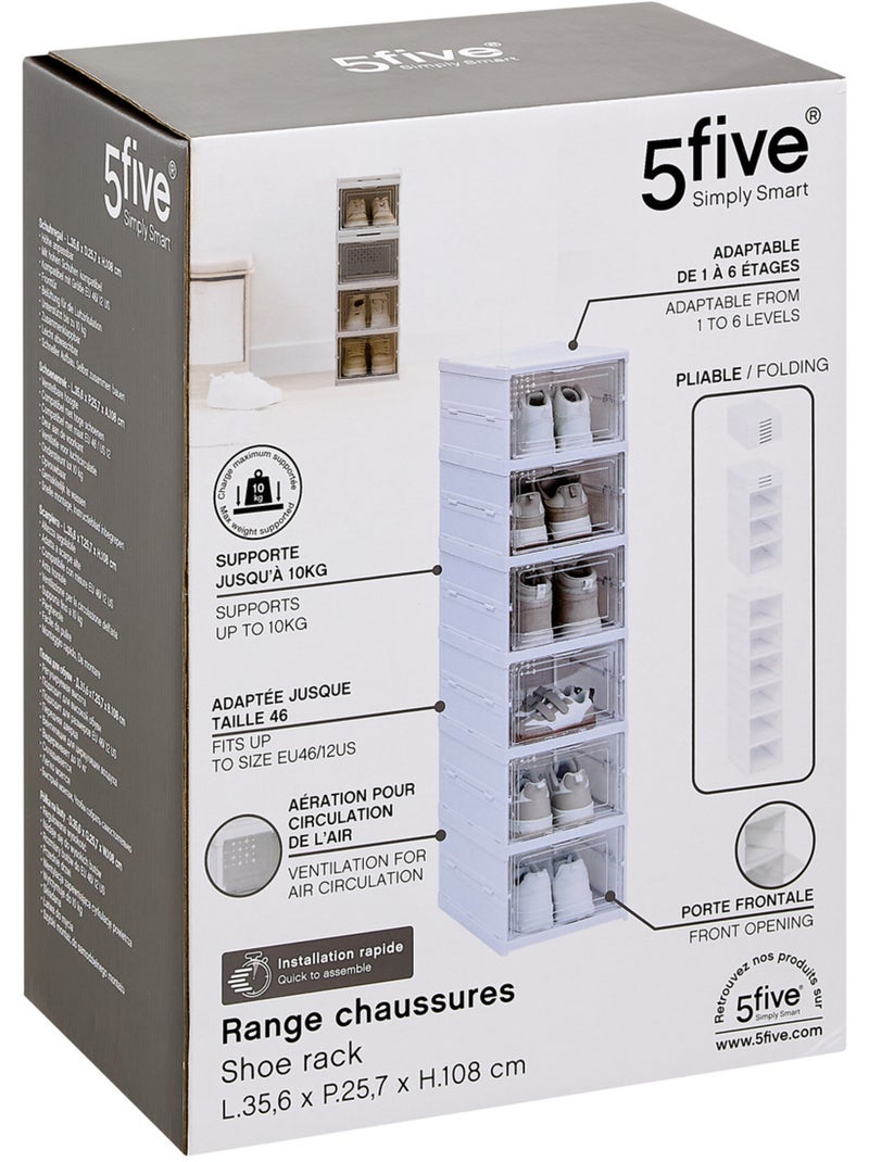 Range-chaussures FOLD N BOX Blanc - Kiabi