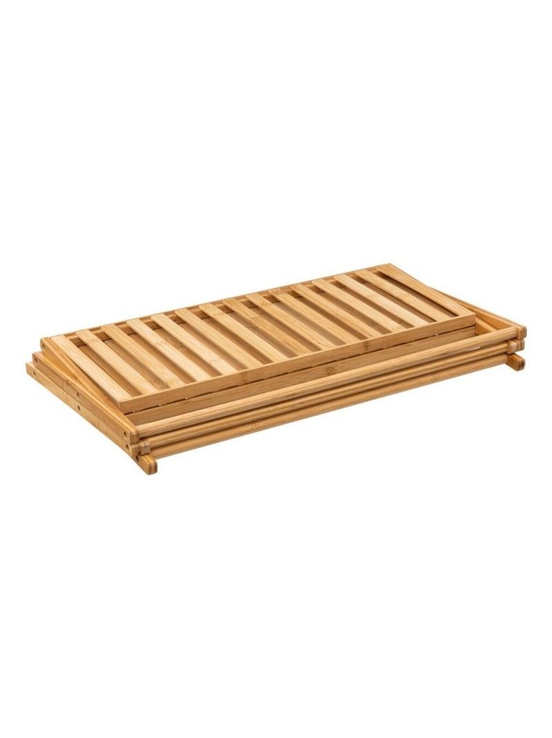 Range chaussures pliable 9 paires bambou Argent - Kiabi