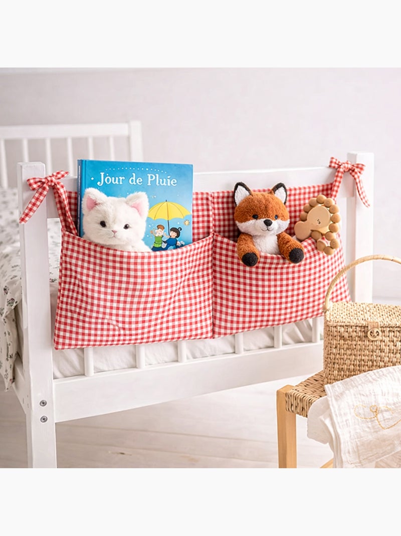 Range Doudou en Coton Bio Vichy Orange - Kiabi