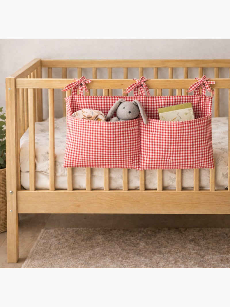 Range Doudou en Coton Bio Vichy Orange - Kiabi
