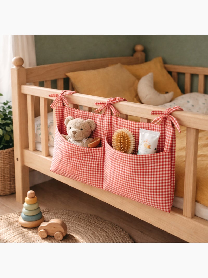 Range Doudou en Coton Bio Vichy Orange - Kiabi