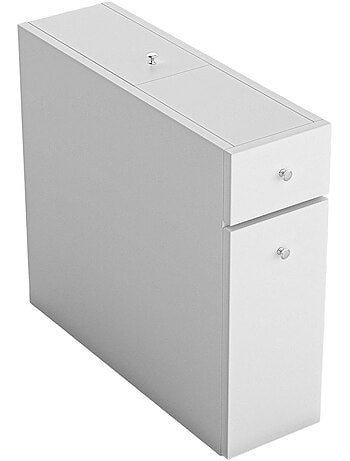 Rangement de salle de bain compact 2 tiroirs et une porte