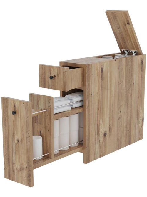 Rangement de salle de bain compact 2 tiroirs et une porte - Kiabi