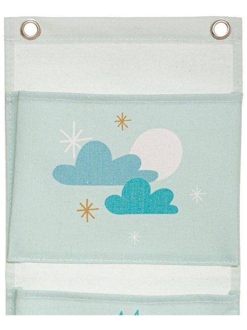 Rangement enfant 3 pochettes bleu - Kiabi