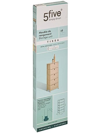 Rangement haut 5 tiroirs foncé TISSA