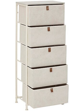 Rangement haut 5 tiroirs foncé TISSA