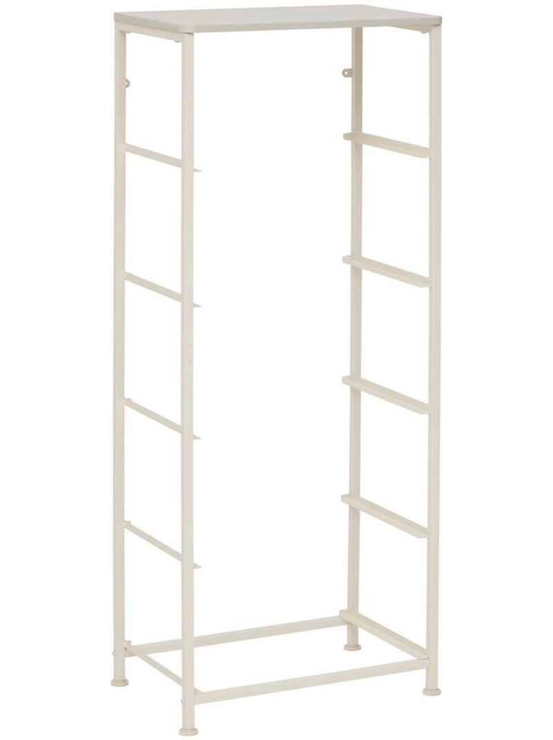 Rangement haut 5 tiroirs en acier et bois TISSA Beige - Kiabi