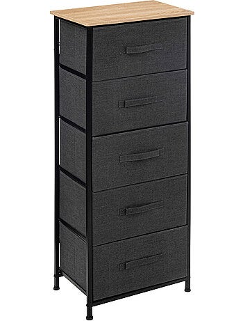 Rangement haut 5 tiroirs foncé TISSA