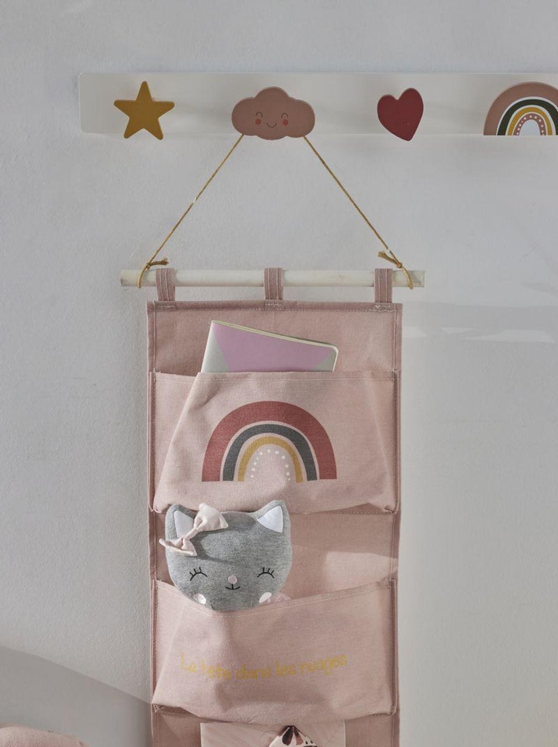 Rangement mural tissu LA TETE DANS LES NUAGES Rose - Kiabi