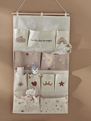 Rangement mural XL tissu LA TETE DANS LES NUAGES