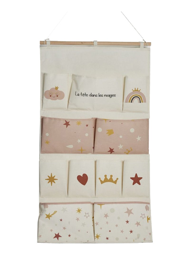Rangement mural XL tissu LA TETE DANS LES NUAGES Blanc - Kiabi