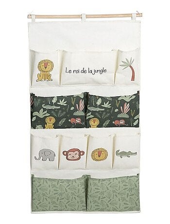 Rangement mural XL tissu LE ROI DE LA JUNGLE