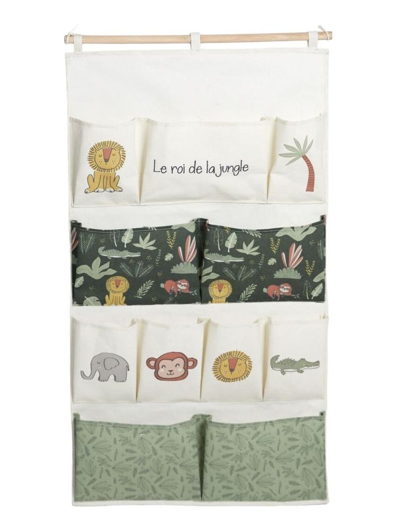 Rangement mural XL tissu LE ROI DE LA JUNGLE Blanc - Kiabi
