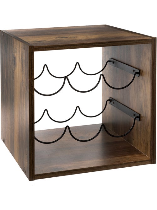 Rangement pour 6 bouteilles effet bois MIX'N MODUL - Kiabi