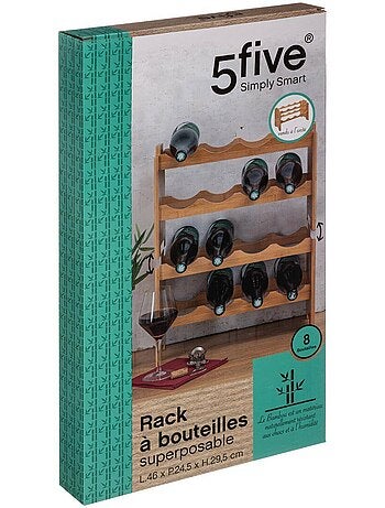 Rangement pour 8 bouteilles empilables BAMBOU