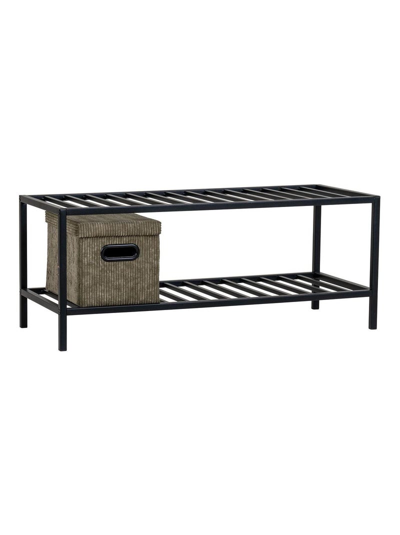 Rangement pour chaussures avec étages noir 79 x 34 - House Nordic Noir mat - Kiabi