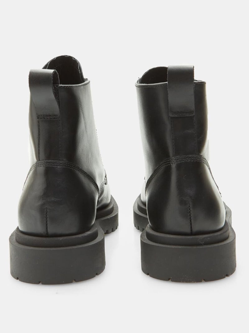 Rangers en cuir BATA Noir - Kiabi