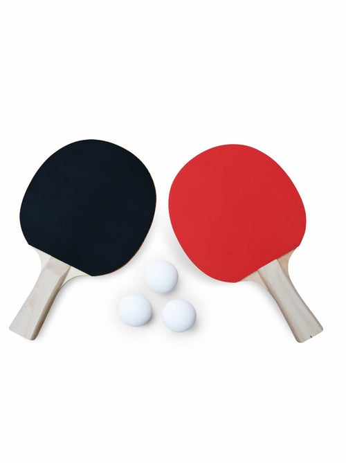 Raquette ping pong (lot de 2) + 3 balles - Kiabi