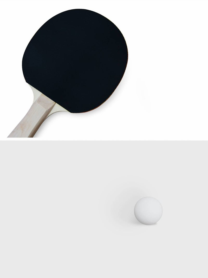 Raquette ping pong (lot de 2) + 3 balles Noir Rouge - Kiabi