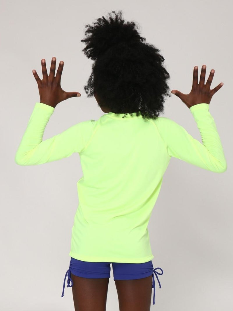 Rash Guard Classics UV Line Jaune - Kiabi