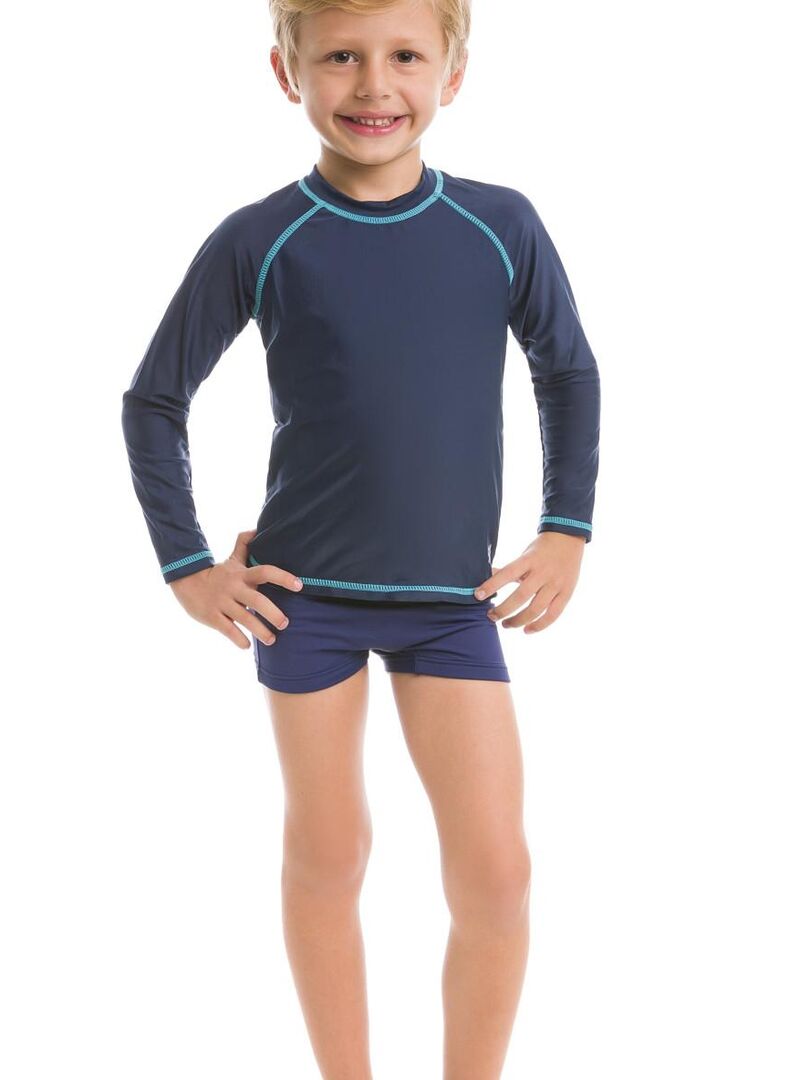 Rash Guard Kids Fpu50+ Uv Colors Long Sleeve T-Shirt Navy Blue Uv ANTI UV - UV Line Bleu marine - Kiabi
