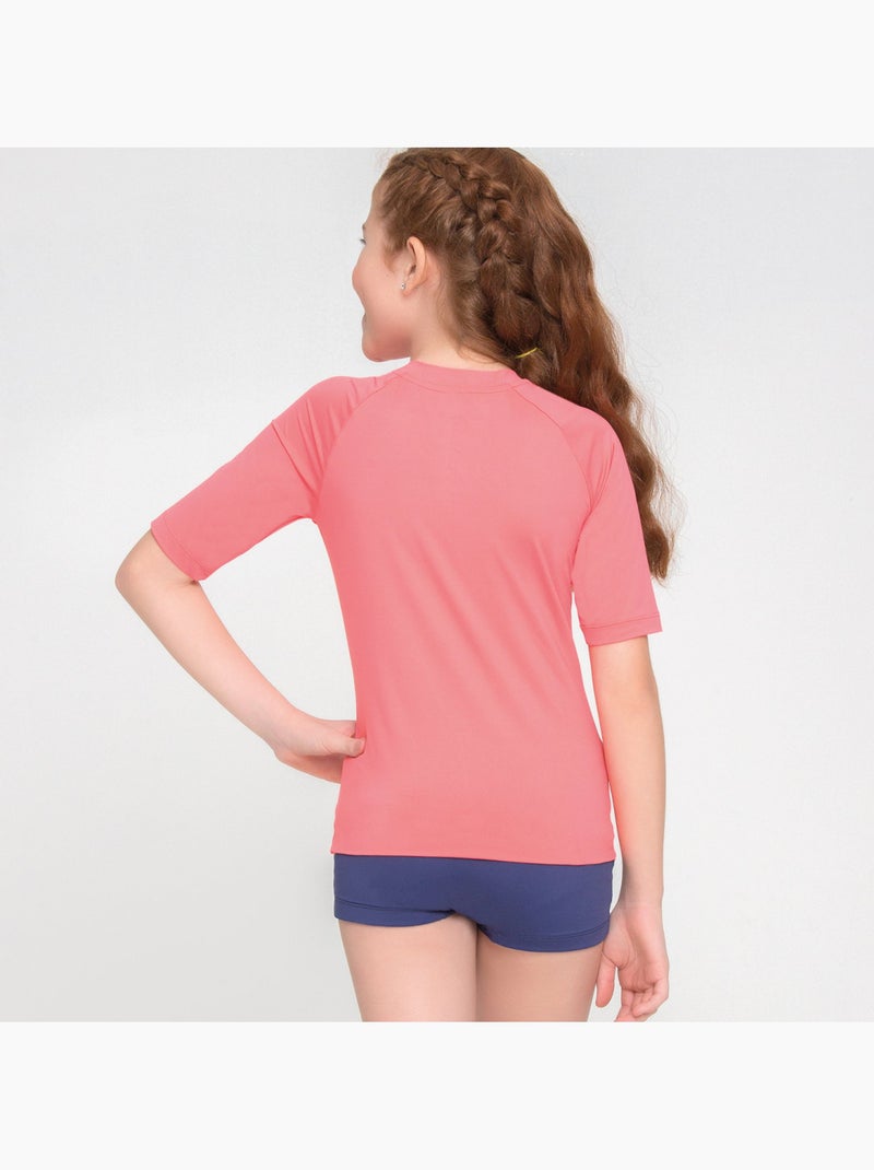 Rash Guard Movimentando-se UV Line Rose - Kiabi