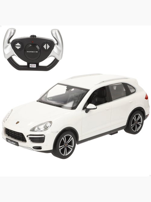 Rastar voiture télécommandée porsche cayenne turbo blanche 1:14 - Kiabi