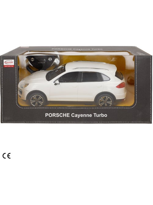 Rastar voiture télécommandée porsche cayenne turbo blanche 1:14 - Kiabi