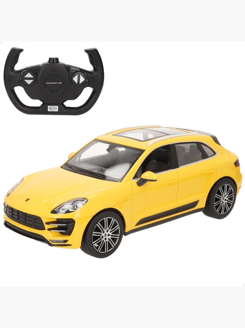 Rastar voiture télécommandée porsche macan turbo jaune 1:14 - Kiabi