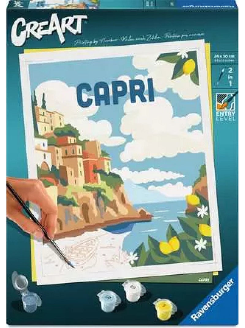 'ravensburger'  creart 24x30 cm  adulte  peinture par numéros  capri Bleu - Kiabi