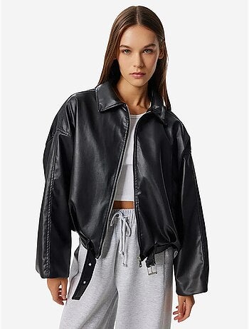 Ravissant blouson aviateur en similicuir istanbul