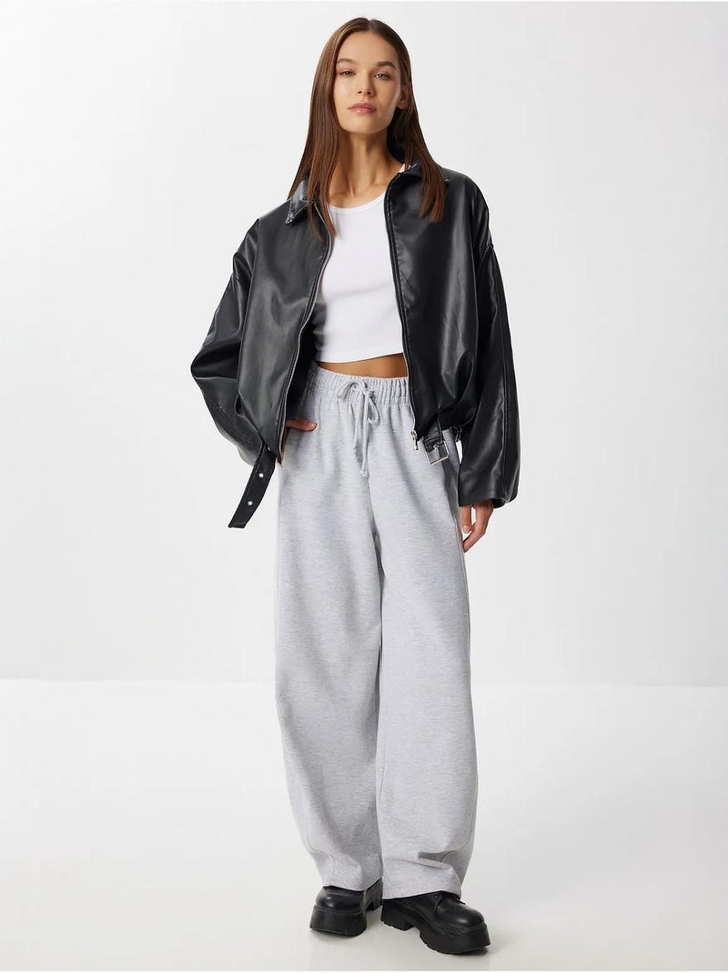 Ravissant blouson aviateur en similicuir istanbul Noir - Kiabi