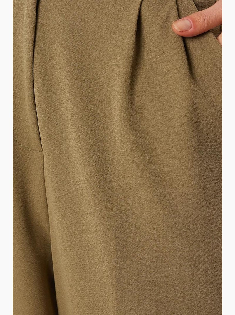 Ravissant pantalon palazzo plissé taille haute istanbul Vert kaki - Kiabi