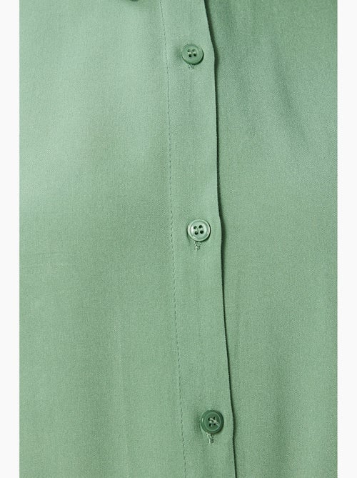 Ravissante chemise boutonnée en popeline à col istanbul - Kiabi Ravissante chemise boutonnée en popeline à col istanbul - Kiabi