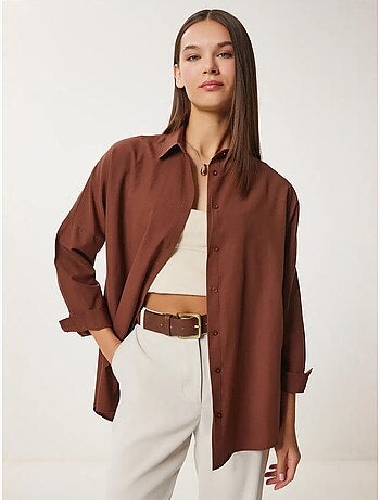 Ravissante chemise oversize en popeline à manches longues istanbul