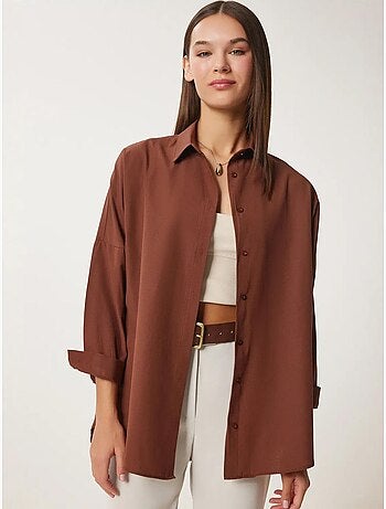 Ravissante chemise oversize en popeline à manches longues istanbul