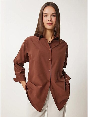 Ravissante chemise oversize en popeline à manches longues istanbul