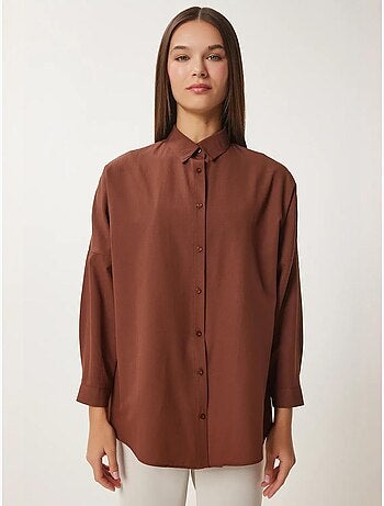 Ravissante chemise oversize en popeline à manches longues istanbul