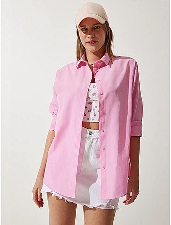 Ravissante chemise oversize en popeline à manches longues istanbul