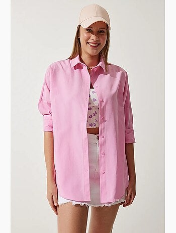 Ravissante chemise oversize en popeline à manches longues istanbul