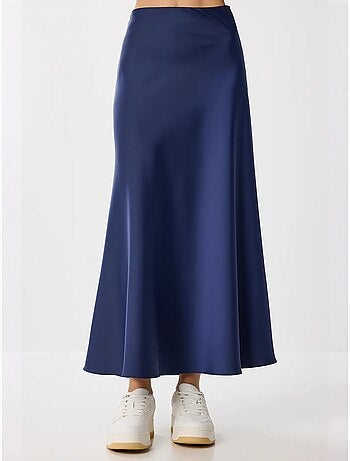 Ravissante jupe longue en satin taille haute istanbul