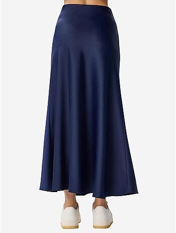 Ravissante jupe longue en satin taille haute istanbul