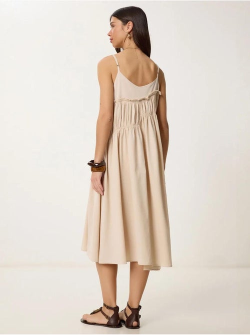 Ravissante robe midi à col en u et volants istanbul - Kiabi Ravissante robe midi à col en u et volants istanbul - Kiabi