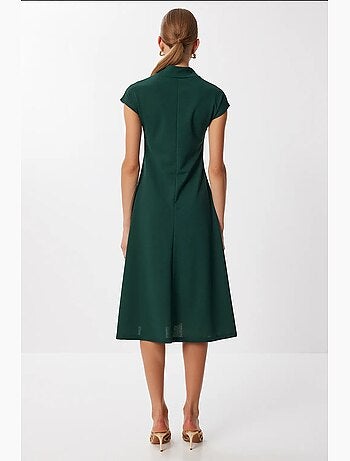 Ravissante robe midi à col roulé mi-long istanbul